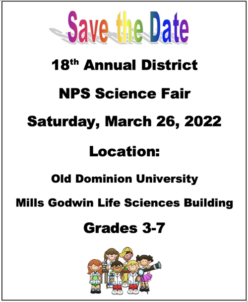 Save Date Science Fair